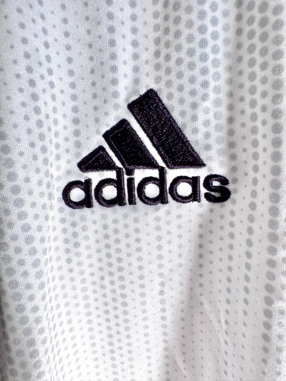 adidas White Mesh AEROREADY Training Tee with Black Logo